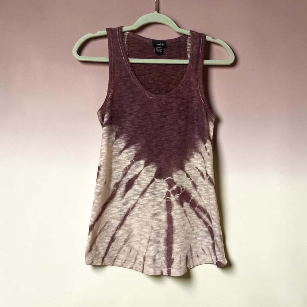 Rue21 Washed Stone Tank in Wine - small